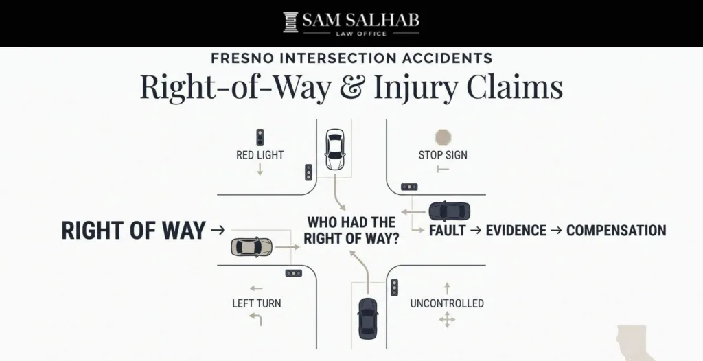 Fresno Intersection Accidents - Right of way & Injury Claims
