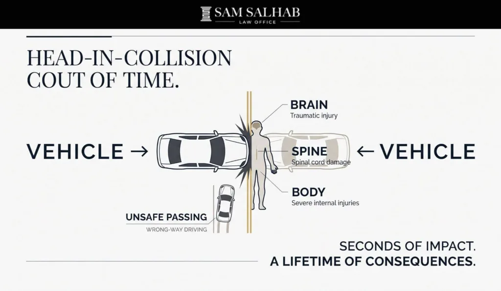 Head-in-collision cout of time